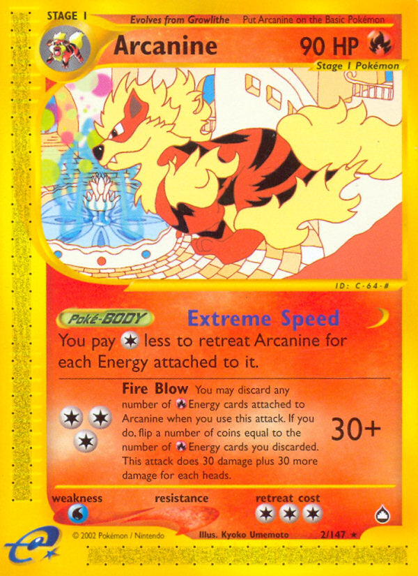 Arcanine (2/147) [Aquapolis] | Exor Games Dartmouth