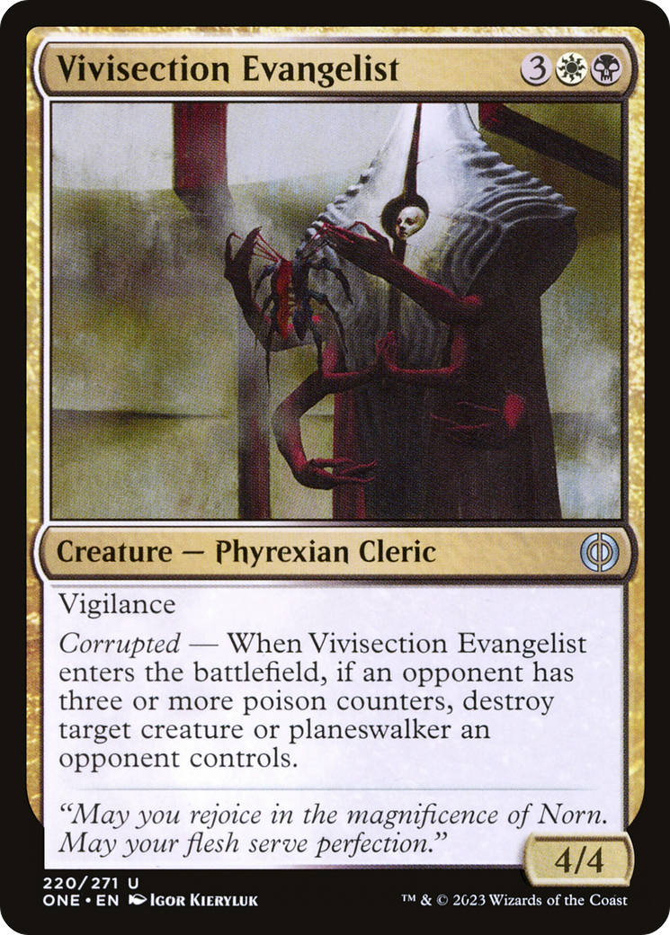 Vivisection Evangelist [Phyrexia: All Will Be One] | Exor Games Dartmouth