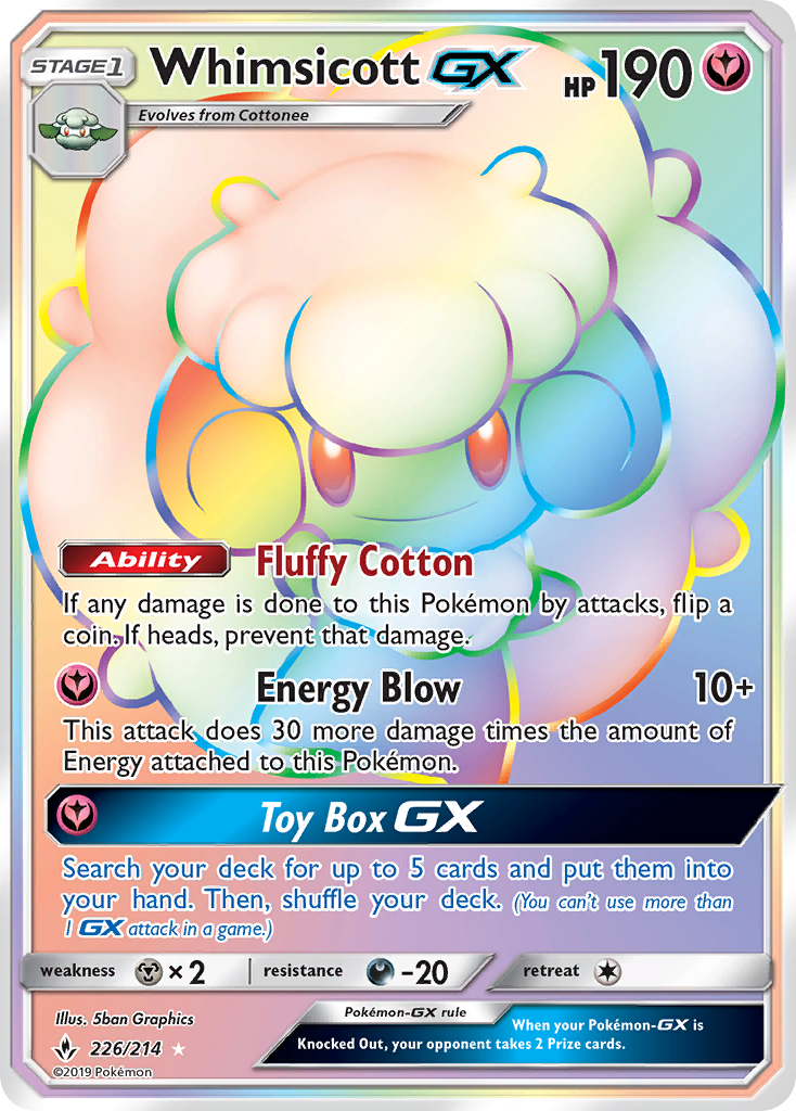 Whimsicott GX (226/214) [Sun & Moon: Unbroken Bonds] | Exor Games Dartmouth