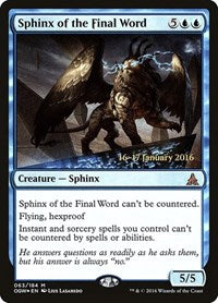 Sphinx of the Final Word [Oath of the Gatewatch Promos] | Exor Games Dartmouth