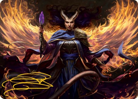 Farideh, Devil's Chosen Art Card (Gold-Stamped Signature) [Dungeons & Dragons: Adventures in the Forgotten Realms Art Series] | Exor Games Dartmouth