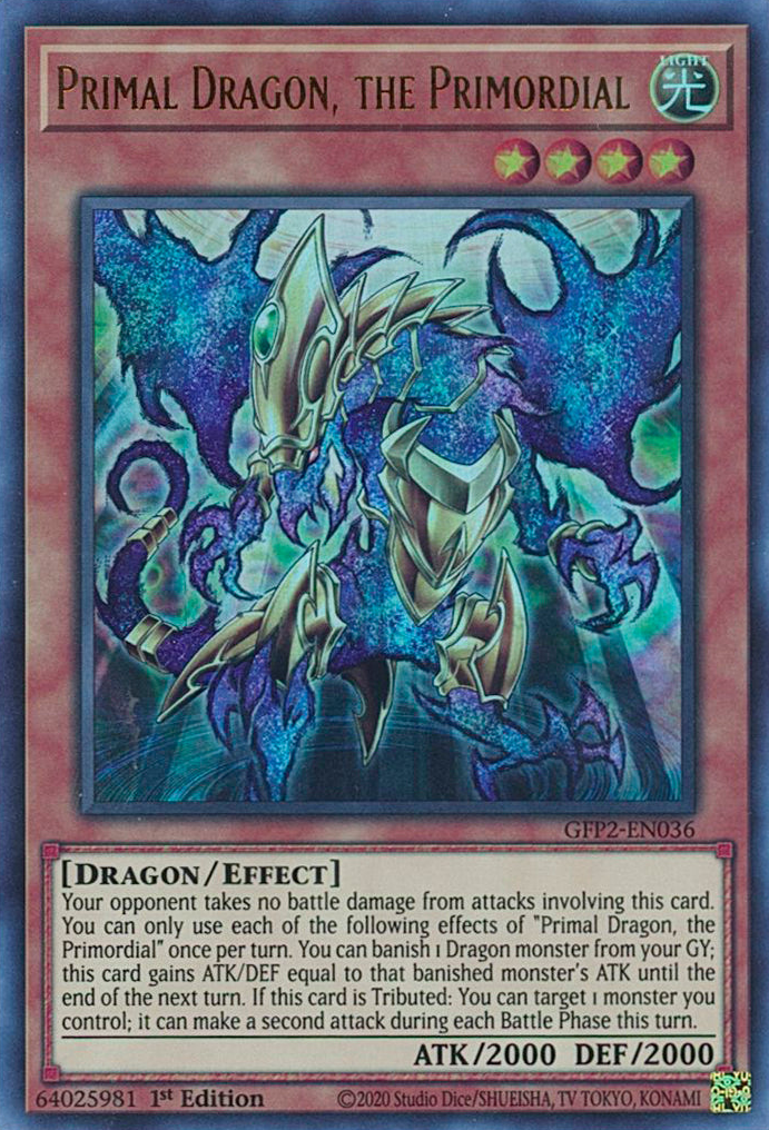 Primal Dragon, the Primordial [GFP2-EN036] Ultra Rare | Exor Games Dartmouth