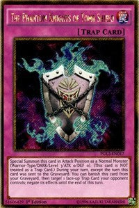 The Phantom Knights of Tomb Shield [PGL3-EN017] Gold Secret Rare | Exor Games Dartmouth