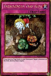 Treacherous Trap Hole [PGL3-EN036] Gold Secret Rare | Exor Games Dartmouth