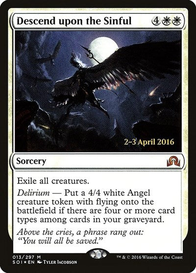 Descend upon the Sinful [Shadows over Innistrad Promos] | Exor Games Dartmouth