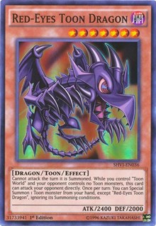 Red-Eyes Toon Dragon [SHVI-EN036] Super Rare | Exor Games Dartmouth