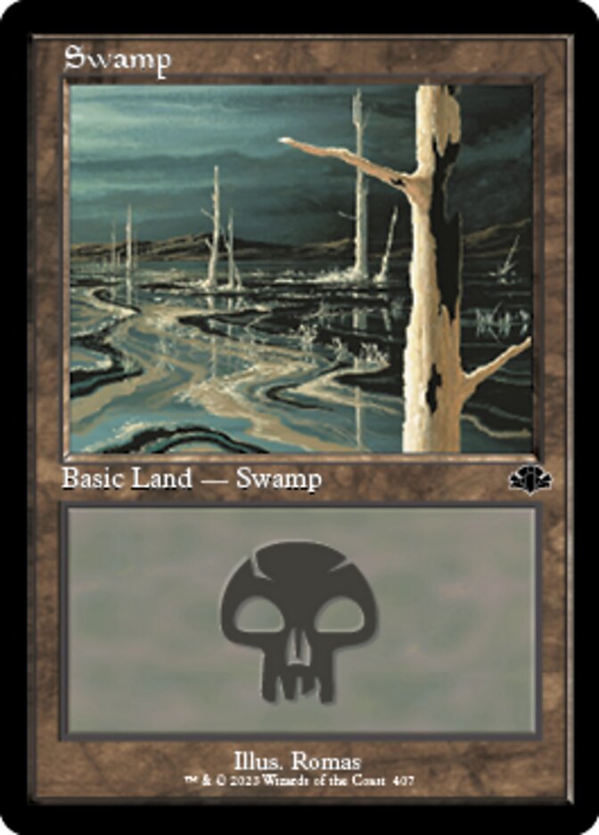 Swamp (407) (Retro) [Dominaria Remastered] | Exor Games Dartmouth