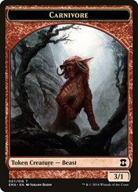 Carnivore [Eternal Masters Tokens] | Exor Games Dartmouth