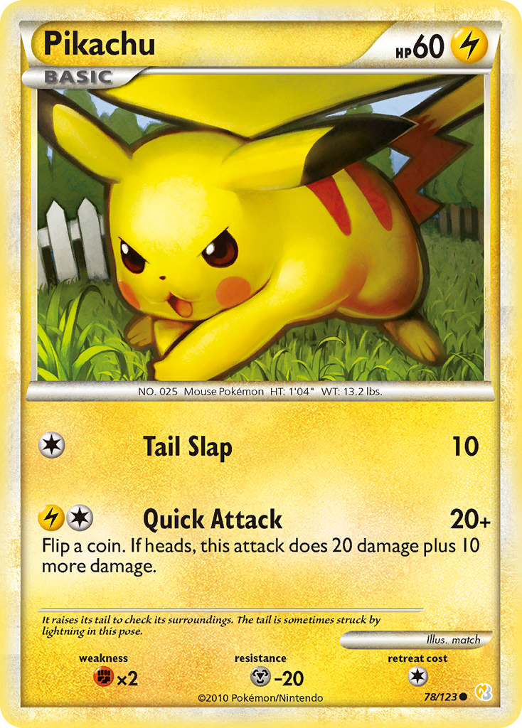 Pikachu (78/123) [HeartGold & SoulSilver: Base Set] | Exor Games Dartmouth