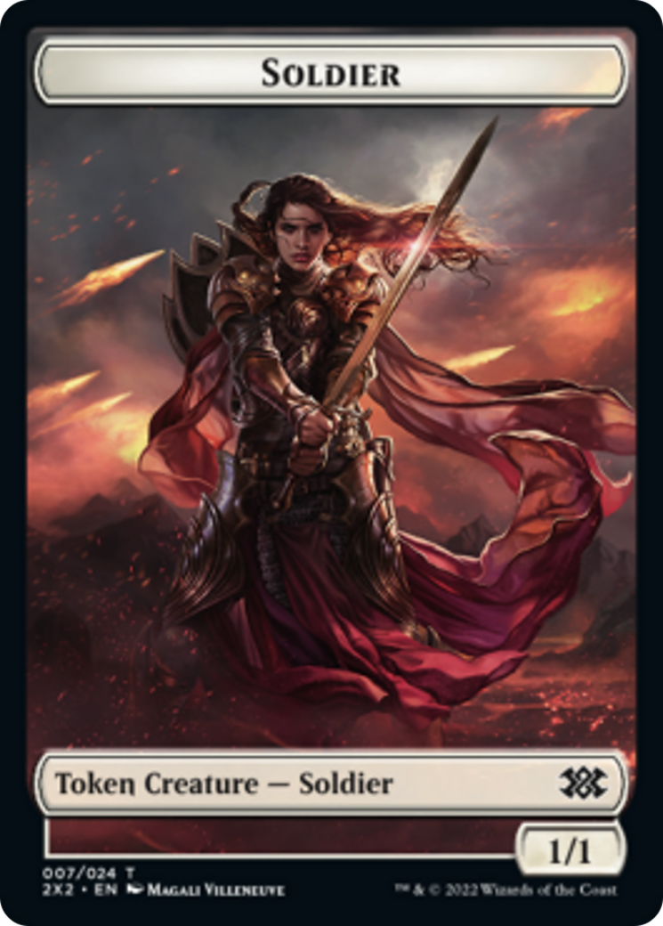 Drake // Soldier Double-sided Token [Double Masters 2022 Tokens] | Exor Games Dartmouth