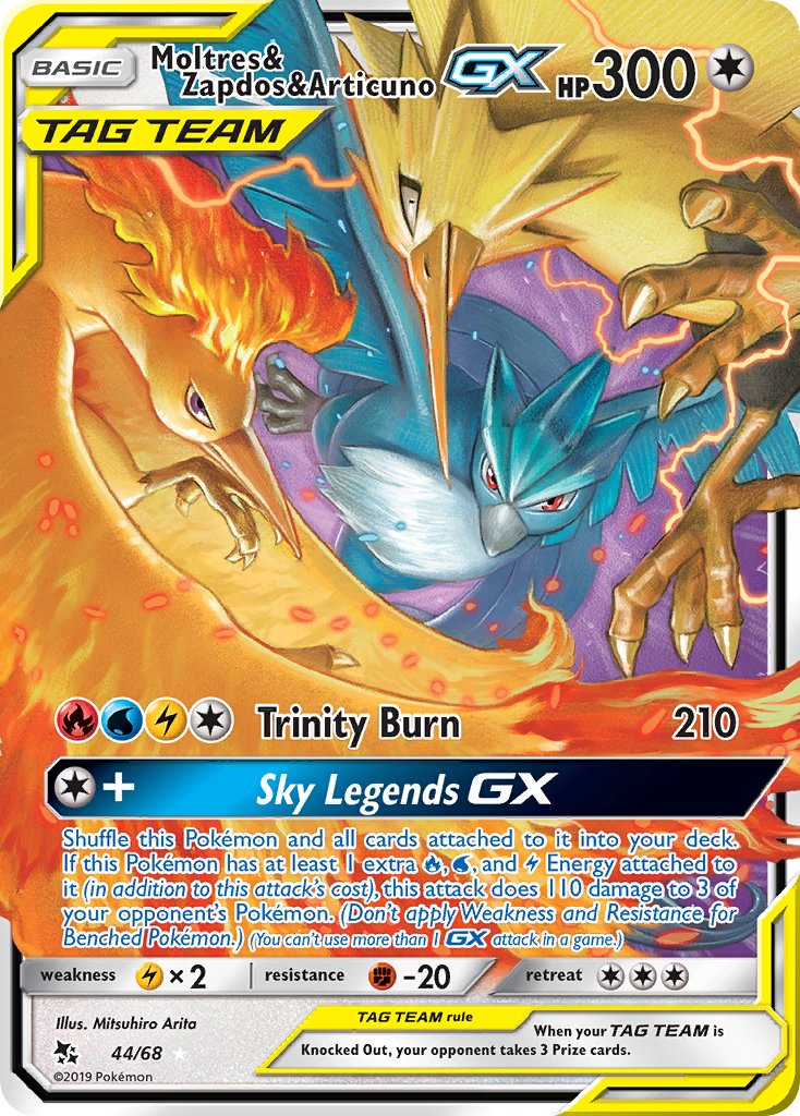 Moltres & Zapdos & Articuno GX (44/68) [Sun & Moon: Hidden Fates] | Exor Games Dartmouth