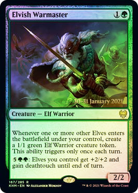 Elvish Warmaster  [Kaldheim Prerelease Promos] | Exor Games Dartmouth