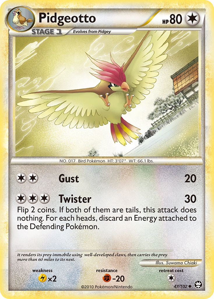 Pidgeotto (47/102) [HeartGold & SoulSilver: Triumphant] | Exor Games Dartmouth