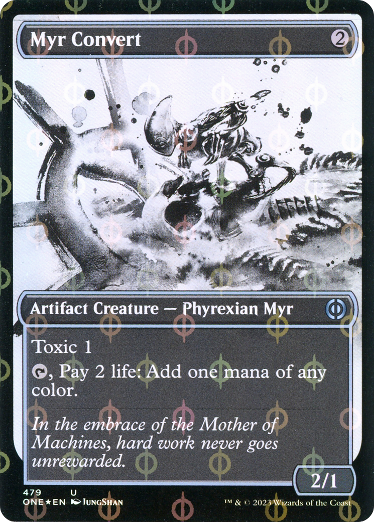 Myr Convert (Showcase Ichor Step-and-Compleat Foil) [Phyrexia: All Will Be One] | Exor Games Dartmouth