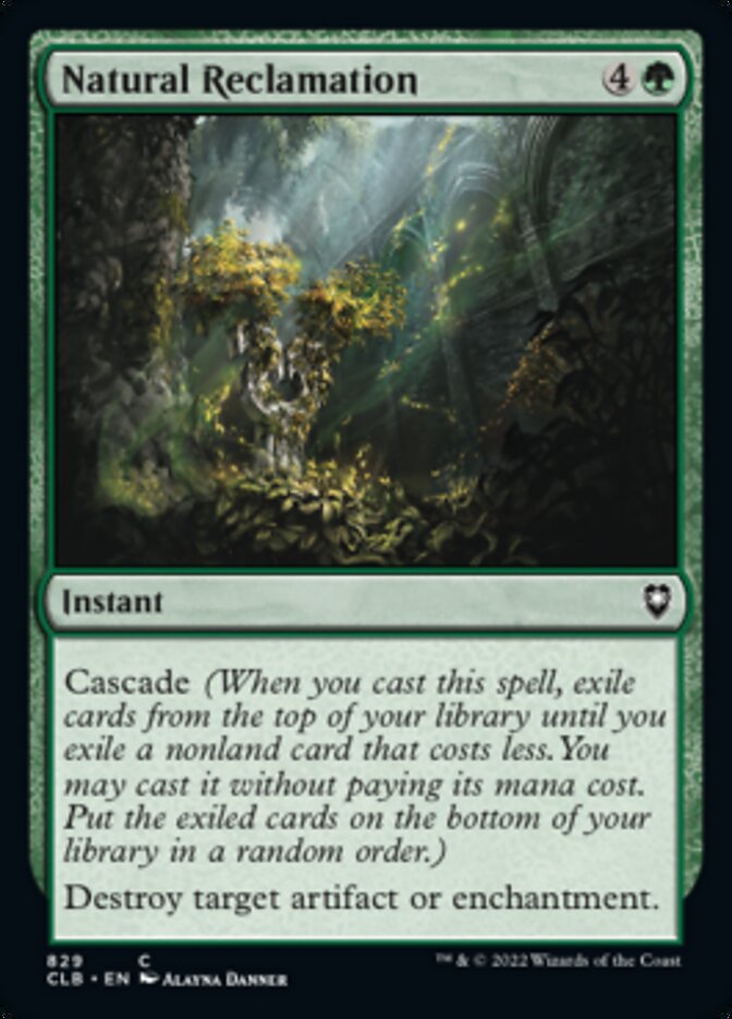 Natural Reclamation [Commander Legends: Battle for Baldur's Gate] | Exor Games Dartmouth
