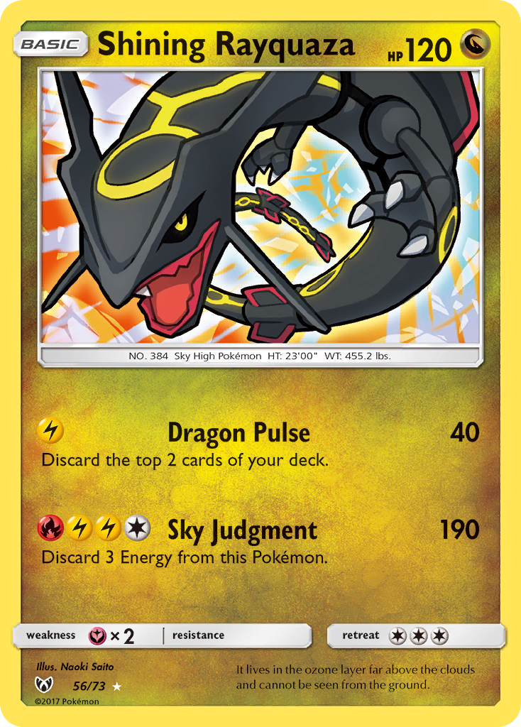 Shining Rayquaza (56/73) [Sun & Moon: Shining Legends] | Exor Games Dartmouth