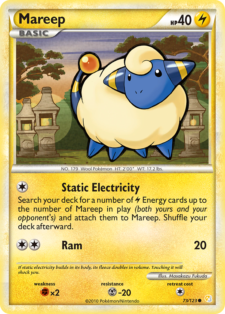 Mareep (73/123) [HeartGold & SoulSilver: Base Set] | Exor Games Dartmouth