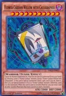 Flower Cardian Willow with Calligrapher [DRL3-EN037] Ultra Rare | Exor Games Dartmouth