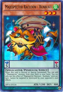 Majespecter Raccoon - Bunbuku [MP16-EN126] Ultra Rare | Exor Games Dartmouth