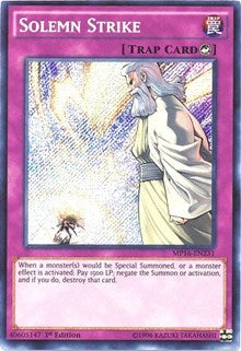 Solemn Strike [MP16-EN231] Secret Rare | Exor Games Dartmouth