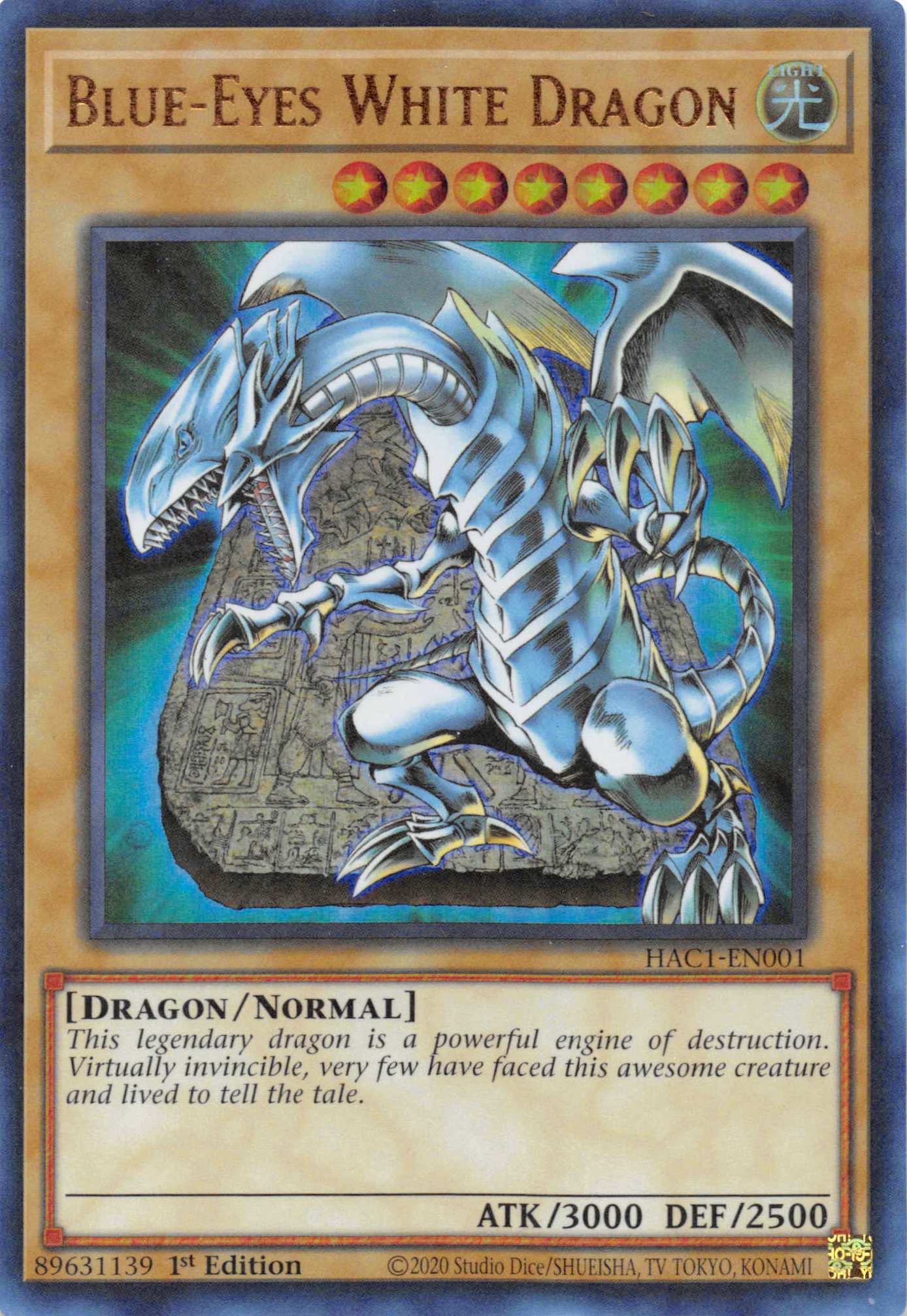 Blue-Eyes White Dragon (Duel Terminal) [HAC1-EN001] Parallel Rare | Exor Games Dartmouth