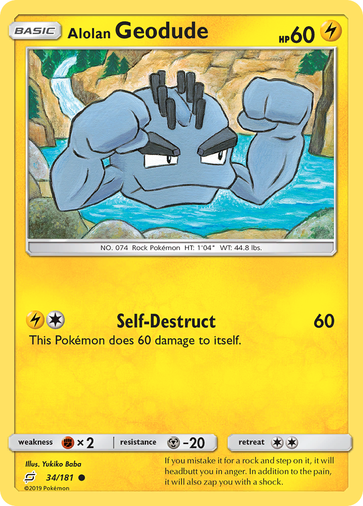 Alolan Geodude (34/181) [Sun & Moon: Team Up] | Exor Games Dartmouth