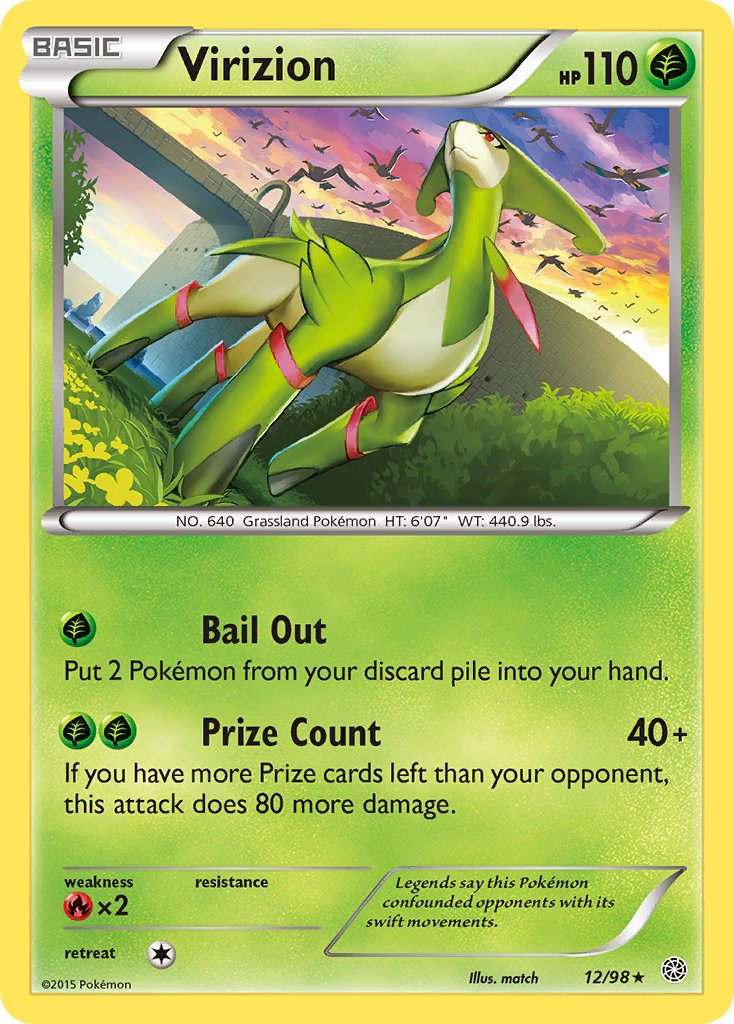 Virizion (12/98) (Theme Deck Exclusive) [XY: Ancient Origins] | Exor Games Dartmouth