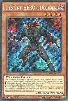 Destiny HERO - Decider [DESO-EN003] Secret Rare | Exor Games Dartmouth