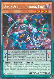 Abyss Actor - Leading Lady [DESO-EN021] Secret Rare | Exor Games Dartmouth