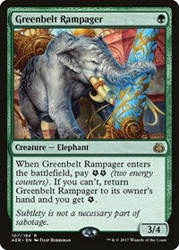 Greenbelt Rampager [Aether Revolt] | Exor Games Dartmouth