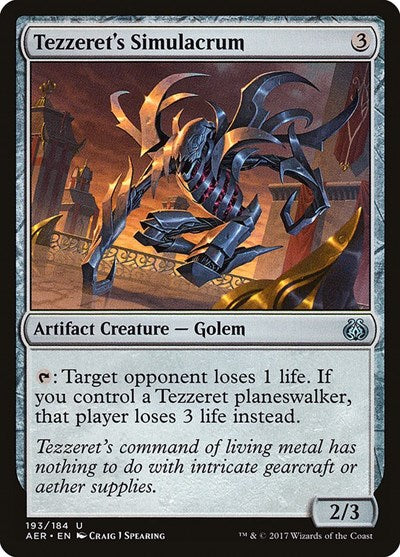 Tezzeret's Simulacrum [Aether Revolt] | Exor Games Dartmouth