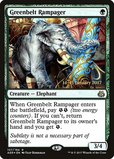 Greenbelt Rampager [Aether Revolt Promos] | Exor Games Dartmouth