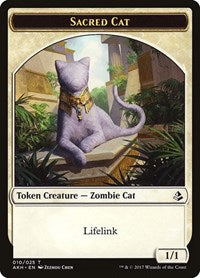 Sacred Cat Token [Amonkhet Tokens] | Exor Games Dartmouth