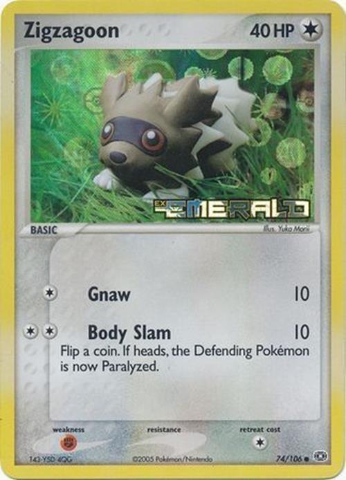 Zigzagoon (74/106) (Stamped) [EX: Emerald] | Exor Games Dartmouth