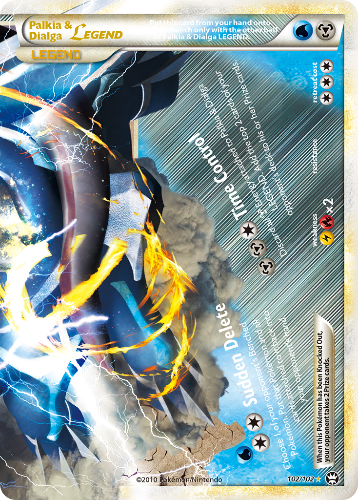 Palkia & Dialga LEGEND (102/102) [HeartGold & SoulSilver: Triumphant] | Exor Games Dartmouth