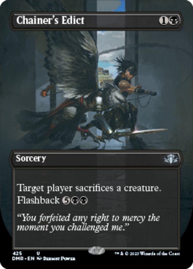 Chainer's Edict (Borderless Alternate Art) [Dominaria Remastered] | Exor Games Dartmouth
