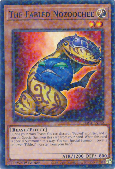 The Fabled Nozoochee (Duel Terminal) [HAC1-EN140] Common | Exor Games Dartmouth