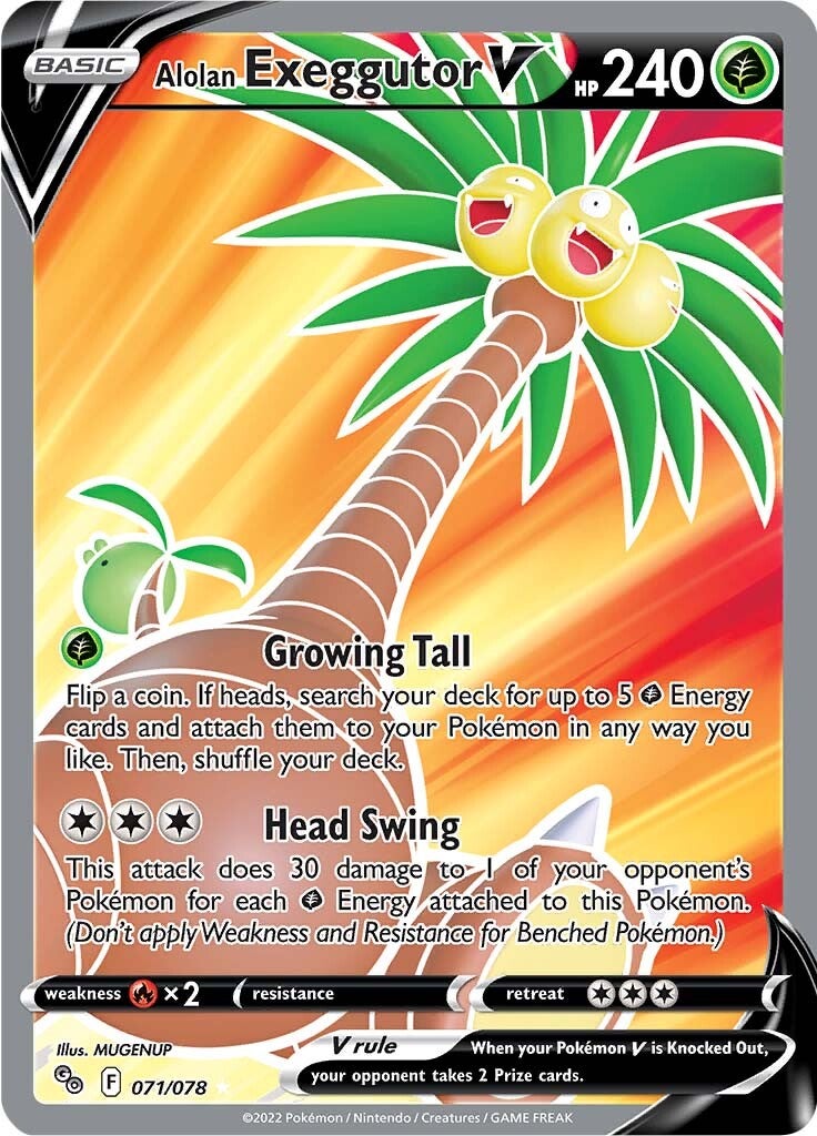 Alolan Exeggutor V (071/078) [Pokémon GO] | Exor Games Dartmouth