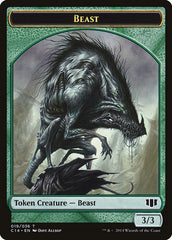 Elemental // Beast (019/036) Double-sided Token [Commander 2014 Tokens] | Exor Games Dartmouth