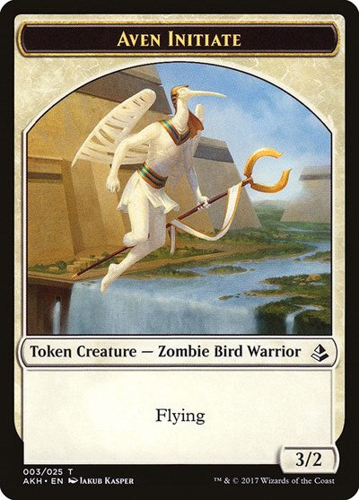 Aven Initiate Token [Amonkhet Tokens] | Exor Games Dartmouth