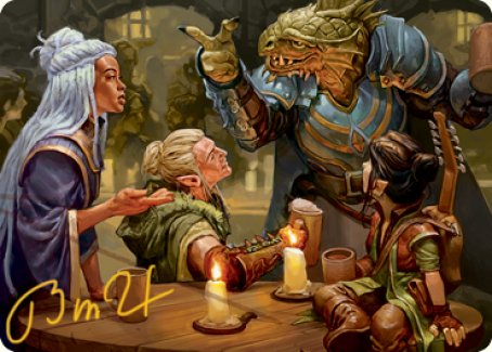 You Meet in a Tavern Art Card (Gold-Stamped Signature) [Dungeons & Dragons: Adventures in the Forgotten Realms Art Series] | Exor Games Dartmouth