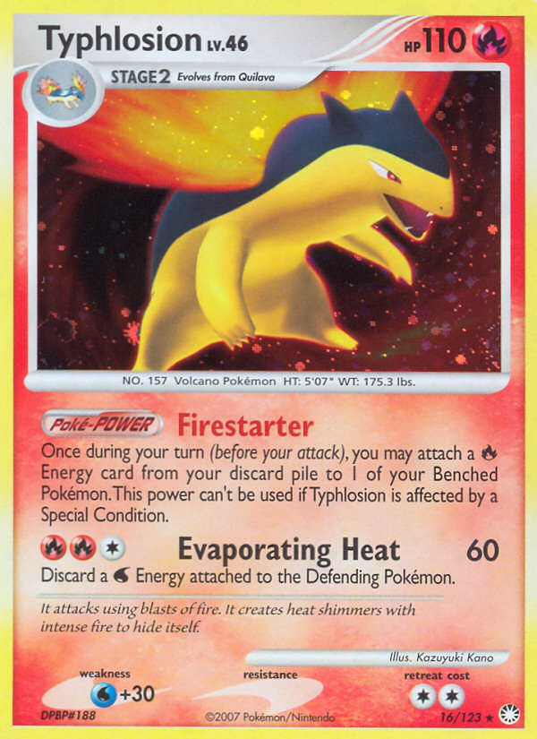 Typhlosion (16/123) [Diamond & Pearl: Mysterious Treasures] | Exor Games Dartmouth