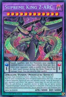 Supreme King Z-ARC [MACR-EN039] Secret Rare | Exor Games Dartmouth