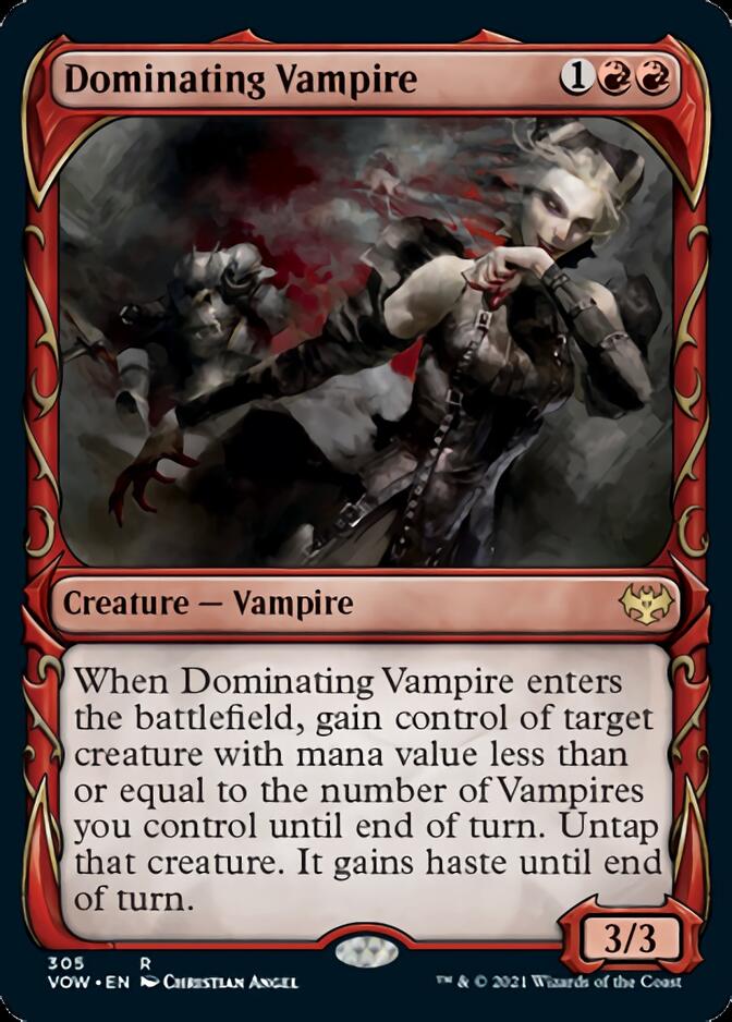 Dominating Vampire (Showcase Fang Frame) [Innistrad: Crimson Vow] | Exor Games Dartmouth