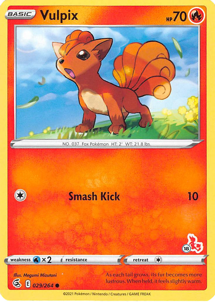 Vulpix (029/264) (Cinderace Stamp #18) [Battle Academy 2022] | Exor Games Dartmouth