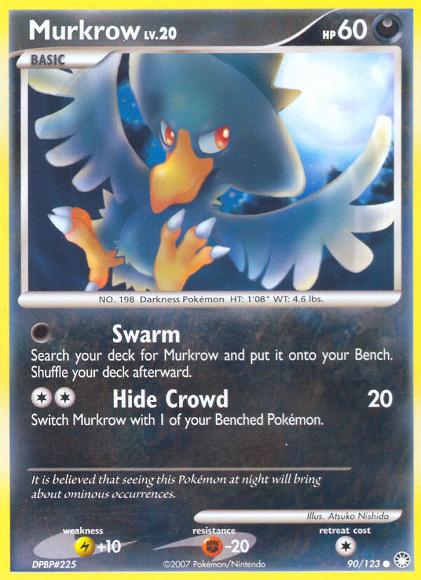 Murkrow (90/123) [Diamond & Pearl: Mysterious Treasures] | Exor Games Dartmouth