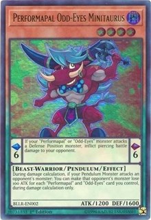 Performapal Odd-Eyes Minitaurus [BLLR-EN002] Ultra Rare | Exor Games Dartmouth