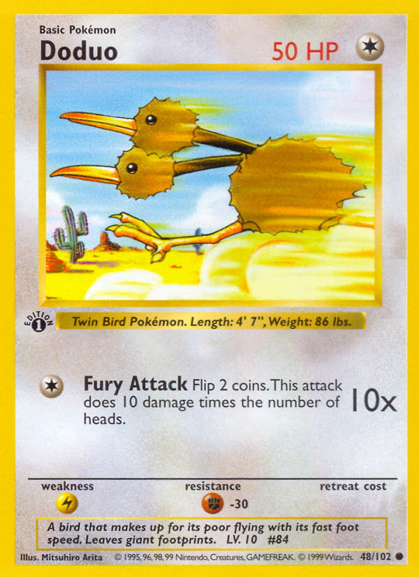 Doduo (48/102) (Shadowless) [Base Set 1st Edition] | Exor Games Dartmouth