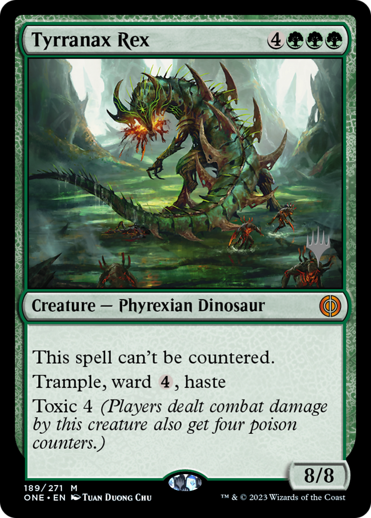 Tyrranax Rex (Promo Pack) [Phyrexia: All Will Be One Promos] | Exor Games Dartmouth