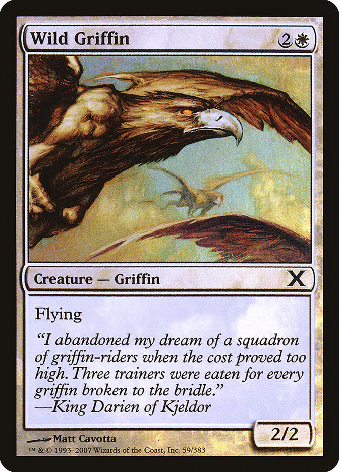 Wild Griffin (Premium Foil) [Tenth Edition] | Exor Games Dartmouth